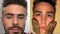 Pemilik akun Instagram _emilife ini menyamakan brewok Zac Efron dengan roti panggang gosong buatannya. Ada-ada saja ya! Foto: Emanuele Ferrari