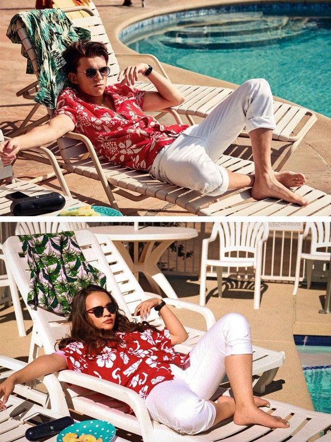 Tori sampai meminjam baju dari teman-temannya untuk proyek ini. Foto: Dok. Tori Bernal