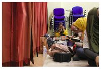 Kegiatan membaca Alquran. 