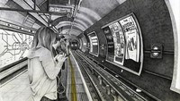Beberapa orang sedang menunggu kereta bawah tanah di Stasiun Kereta Bawah Tanah Paddington, London. Istimewa/Boredpanda.