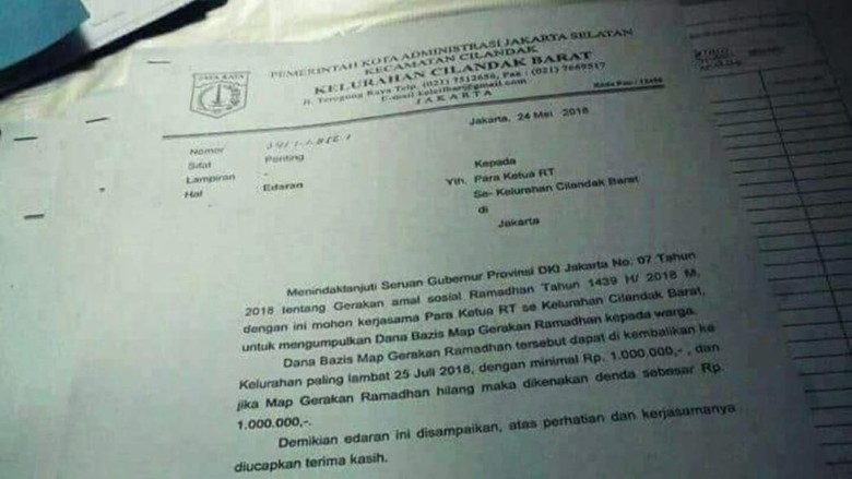 Surat Undangan Zakat Fitrah