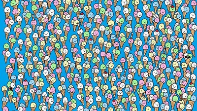 Cek Otak, Masih Bisa Fokus? Temukan Lolipop di Antara Es Krim