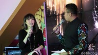 Dalam kesempatan itu, Gisel juga berbagi kisah mengenai dirinya yang duet dengan musisi Amerika. Foto: Hanif/detikHOT