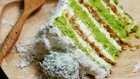 Beberapa tahun terakhir, kue rasa dessert Indonesia jadi tren. Salah satu rasa terpopuler adalah klepon. Kue diselingi gula merah dan diberi taburan kelapa, seperti kreasi @cake_delicieux ini. Foto: Instagram
