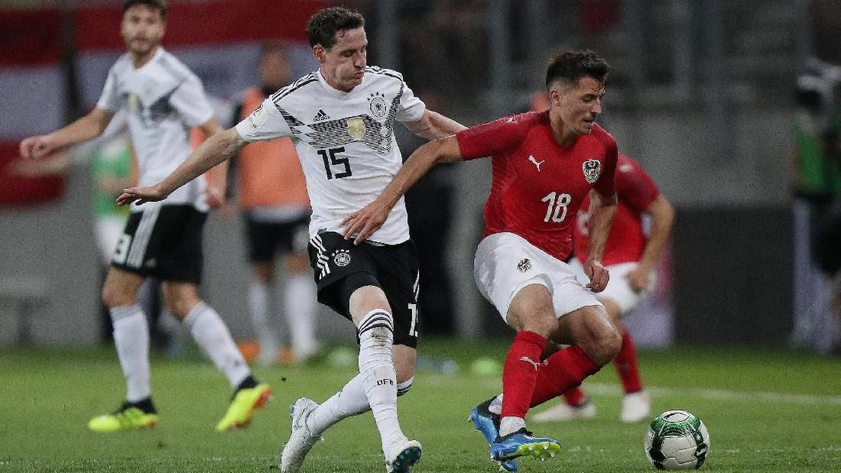 Jerman ditundukkan Austria 1-2 pada laga pemanasan menjelang Piala Dunia 2018 (Foto: Lisi Niesner/Reuters)