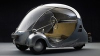 1942 Oeuf Electrique. The 1942 Oeuf électrique atau telur elektrik, memiliki 3 buah roda yang digerakkan dengan baterai, 10 tahun sebelum bbm menjadi bahan bakar yang mendominasi dunia. Penciptanya adalah Parisian Paul Arzens yang seorang perancang lokomotif. (Michel Zumbrunn/ Urs Schmid)
