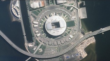 Stadion The Saints Petersburg baru dibuka pada 2017 yang memiliki kapasitas 64.287 tempat duduk. Foto: Dok. Russian Space agency