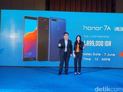 Smartphone Honor 7A Tiba di Jakarta