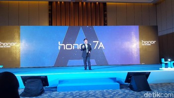 James juga yang memperkenalkan produk Honor 7A secara langsung. (Foto: detikINET/Muhamad Imron Rosyadi)