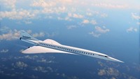 Ini pesawat kedua yang dibuat di Denver, Colorado, sebuah pesawat supersonik berkapasitas 55-75 tempat duduk bernama Overture dari Boom. Pesawat ini dirancang terbang di Mach 2.2 (1.451 mph) dengan banderol USD 200 juta dan mengudara pada 2023 (Foto: CNN)