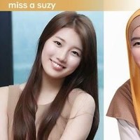 Pernah membayangkan ketika Bae Suzy memakai hijab? Beginilah penampilannya jika bintang drama While You Were Sleeping ini berhijab. Foto: Blog doubleddodewii