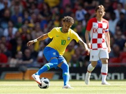 Neymar melakukan empat tembakan ke gawang Kroasia di babak kedua. Dua mencapai sasaran, satu berbuah gol. (Foto: Andrew Boyers/Action Images via Reuters)