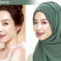 Begini saat Victoria F(x) pakai hijab. Senyumannya bikin adem. Foto: Blog doubleddodewii