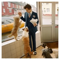 Harry Styles bergaya parlente dalam balutan setelan jas lengkap keluaran Gucci. Penyanyi 24 tahun ini terpilih sebagai model untuk kampanye Gucci Tailoring. Foto: Getty Images