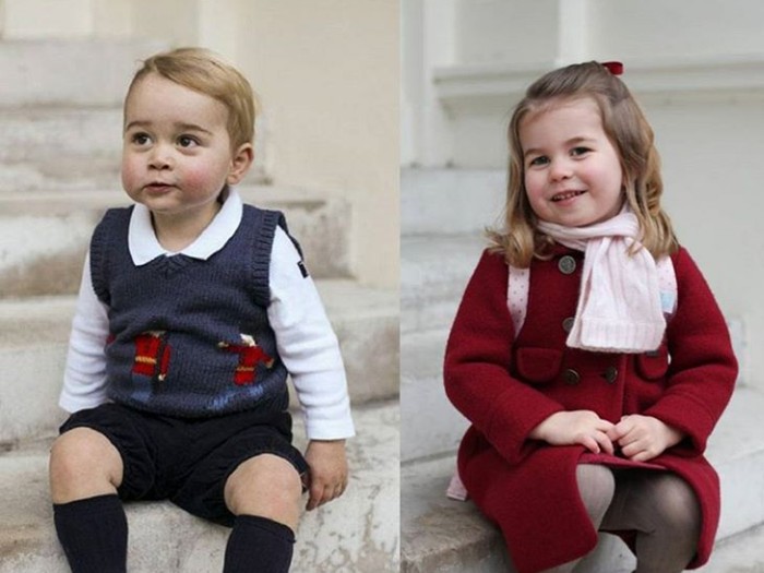 Foto Pangeran George dan Charlotte