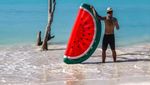 Wow! Traveller Ini Ajak Balon Semangka Kesayangannya Keliling Dunia