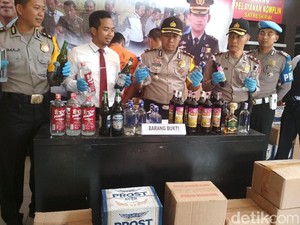 Ribuan Miras Ilegal Senilai Rp 400 Juta Diamankan Polres Tulungagung