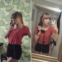 Busana tersebut membuatku lebih percaya diri. Bukan hanya karena aku terlihat seperti Taylor. Bukan itu tujuan utamaku. Aku hanya suka membuatnya dan aku terlihat fierce, ujar Lotte. Foto: Instagram/@teatimetay13