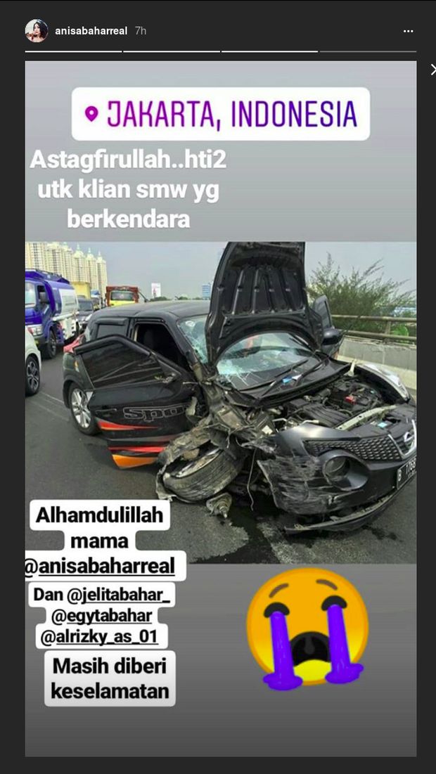 Screenshot Instagram Story Anisa Bahar