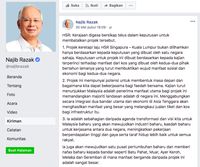 Najib Melawan, Serang Mahathir Soal Kereta Cepat Malaysia