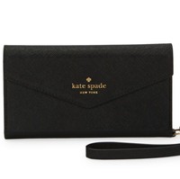 Dengan desain minimalis seperti amplop, dompet berlogo Kate Spade klasik ini begitu populer di zamannya. Foto: Dok. Getty Images