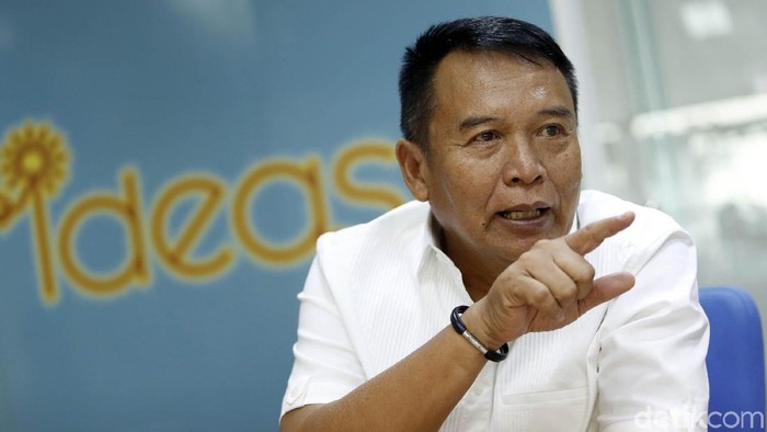 Cagub Jabar TB Hasanuddin menjalani syuting Blak-blakan DCandidate detikcom di Jakarta