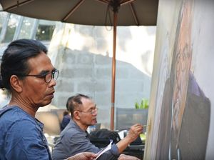 Goenawan Mohamad Kolaborasi Bareng Hanafi di Pameran 57 x 76