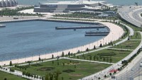 Pemandangan lepas ke Danau Laut Kaspia. (Nograhany/detikTravel)