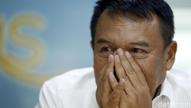 Cagub Jabar TB Hasanuddin menjalani syuting Blak-blakan D'Candidate detikcom di Jakarta