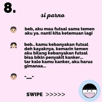 Perhatian sih boleh saja, tapi kalau terlalu perhatian seperti ini, si dia termasuk tipe parno. Foto: Instagram @koplak.ngakak