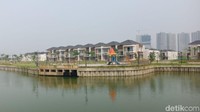 Perumahan mewah di Pulau D, kawasan reklamasi Teluk Jakarta. (Eva Safitri/detikcom)