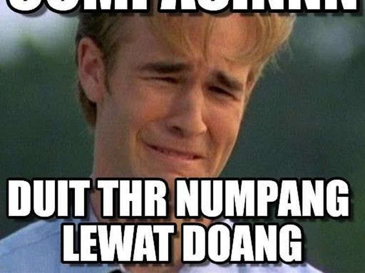 Meme Ngenes Tapi Kocak, THR Cair Langsung Ludes