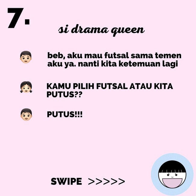 Mungkin pacarmu terlalu banyak nonton drama. Foto: Instagram @koplak.ngakak