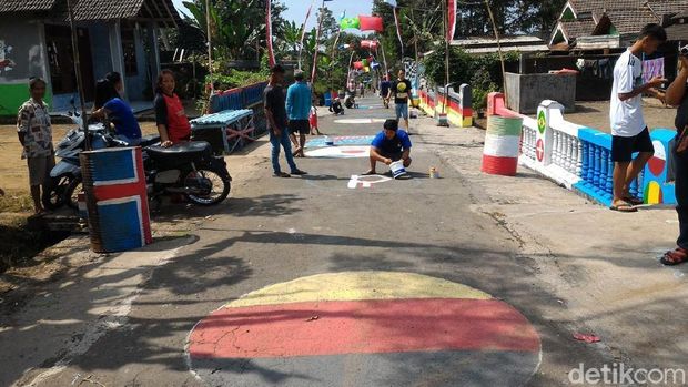 Suasana Kampung Piala Dunia di Boyolali.
