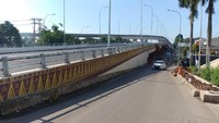 Arus mudik Lebaran di Kota Palembang, Sumatera Selatan tahun 2018 diperkirakan lebih lancar dari tahun sebelumnya dengan dibukanya jembatan layang atau flyover yang ada di Keramasan dan Simpang Bandara-Tanjung Api Api. Istimewa/Dok. Humas Kementrian PUPR