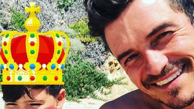 Kompaknya Orlando Bloom Bersama si Jagoan Kecil