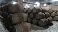 Gudang anggur yang disimpan di bawah tanah. Xiangdu Winery memproduksi 1 juta botol per tahun. Yang paling laku adalah red wine (Fitraya/detikTravel)