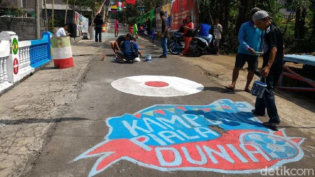 Suasana Kampung Piala Dunia di Boyolali.