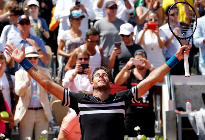 Juan Martin del Potro melaju ke semifinal Prancis Terbuka 2018. (Foto: Pascal Rossignol/Reuters) Juan Martin del Potro melaju ke semifinal Prancis Terbuka 2018. (Foto: Pascal Rossignol/Reuters)