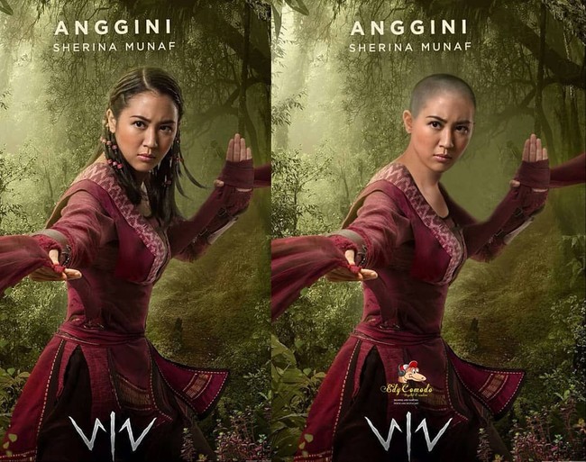 Begini penampilan Sherina Munaf dengan kepala botak. Bentuk wajahnya jadi semakin lonjong.  Foto: Instagram/@edycomodo