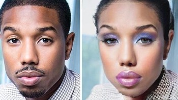 Michael B. Jordan berperan sebagai karakter Erik Killmonger versi wanita. (Foto: Boredpanda)