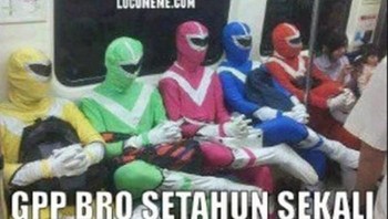 Power rangers mau istirahat di kampung. (Foto: Internet)