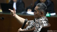 Mantan Kepala Divisi Konstruksi I PT Adhi Karya Teuku Bagus Mokhamad Noor memberi kesaksian dalam sidang permohonan Peninjauan Kembali (PK) yang diajukan Anas Urbaningrum di Pengadilan Tipikor, Jakarta, Jumat (8/9/2018).