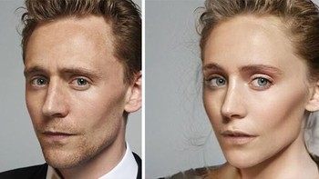 Patrick Stewart berperan sebagai karakter Professor Charles Xavier versi wanita.Tom Hiddleston (Loki). (Foto: Boredpanda)