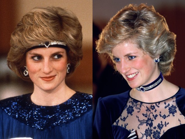 Diana mendapatkan batu safir biru dari kunjungannya ke Arab Saudi. Batu biru yang awalnya dikemas sebagai jam tangan, dikreasikan Diana menjadi headband dan juga choker yang fashionable. Foto: Ist.