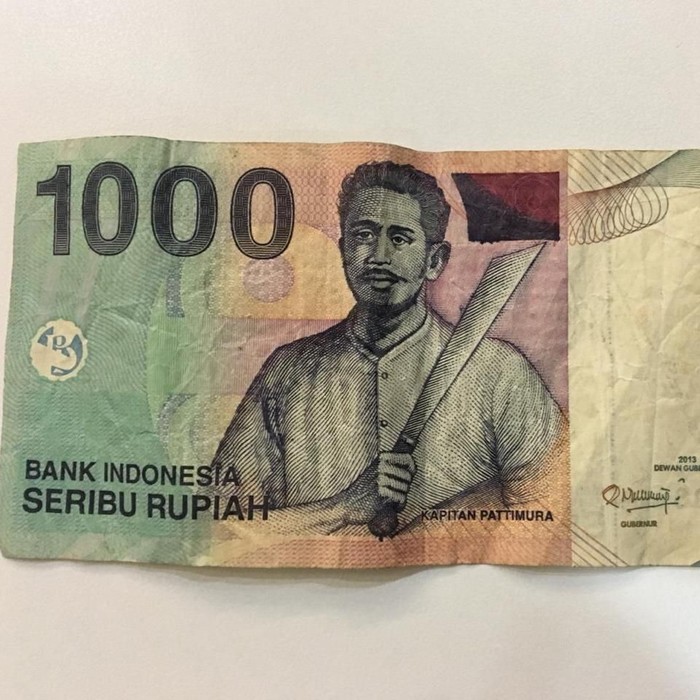 Uang Rp 1.000 Kapitan Pattimura