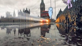 Dari foto tersebut lalu ia kembangkan menjadi foto yang lebih hidup dan lucu dengan menambahkan beragam karakter animasi kartun. (Foto: Instagram/lucaslevitan)