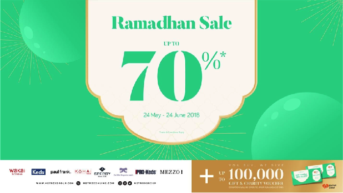 Belanja Sambil Beramal, Wakai, Keds, TLTSN Diskon hingga 70%