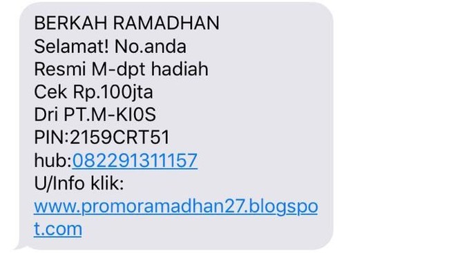 Waspada! Marak SMS Penipuan Sejak THR Cair