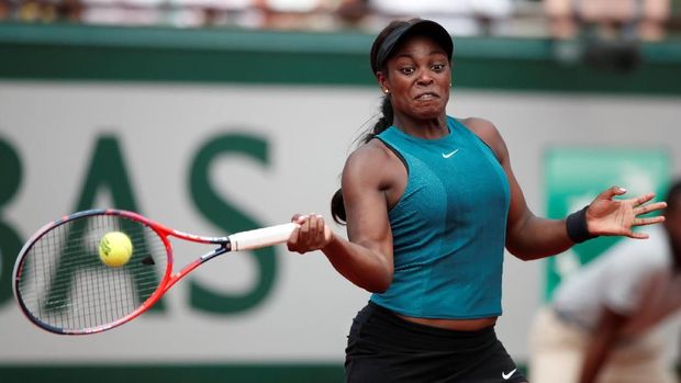 Sloane Stephens sempat memberikan perlawanan sengit terhadap Simona Halep. (